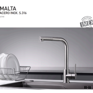 GRIFERÍA DE COCINA MONOMANDO EXTRAIBLE CROMADO SERIE MALTA