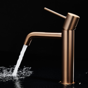 MONOMANDO LAVABO ORO ROSA CEPILLADO SERIE MONZA