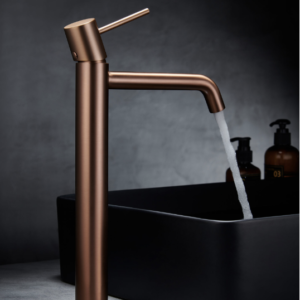 MONOMANDO LAVABO ALTO ORO ROSA CEPILLADO SERIE MONZA