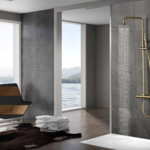 BARRA DE DUCHA TERMOSTÁTICA ORO CEPILALDO SERIE MONZA