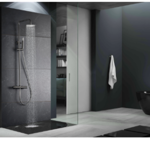 BARRA DE DUCHA TERMOSTÁTICA NEGRO MATE SERIE MONZA