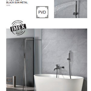 GRIFERÍA BAÑO Y DUCHA MONOMANDO BLACK GUN METAL SERIE MONZA