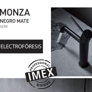 MONOMANDO LAVABO NEGRO MATE SERIE MONZA