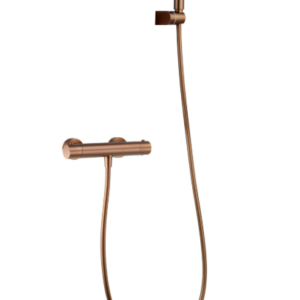 IMEX  GRIFERÍA DUCHA TERMOSTÁTICO ORO ROSA CEPILLADO SERIE MONZA