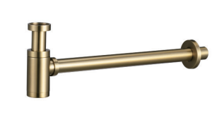 SIFÓN VISTO EN ORO CEPILLADO CON BOTE SIFÓNICO SCL002/OC