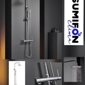 BARRA DE DUCHA MONOMANDO CROMADA SERIE MONZA