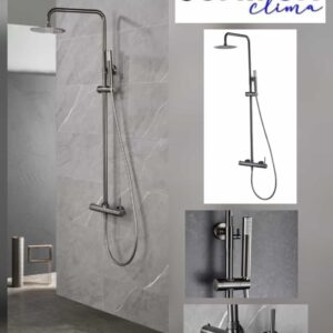 BARRA DE DUCHA MONOMANDO BLACK GUN METAL SERIE MONZA