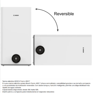 BOSCH TERMO ELÉCTRICO TRONIC 4501 T – PLANO REVERSIBLE, 30 LITROS