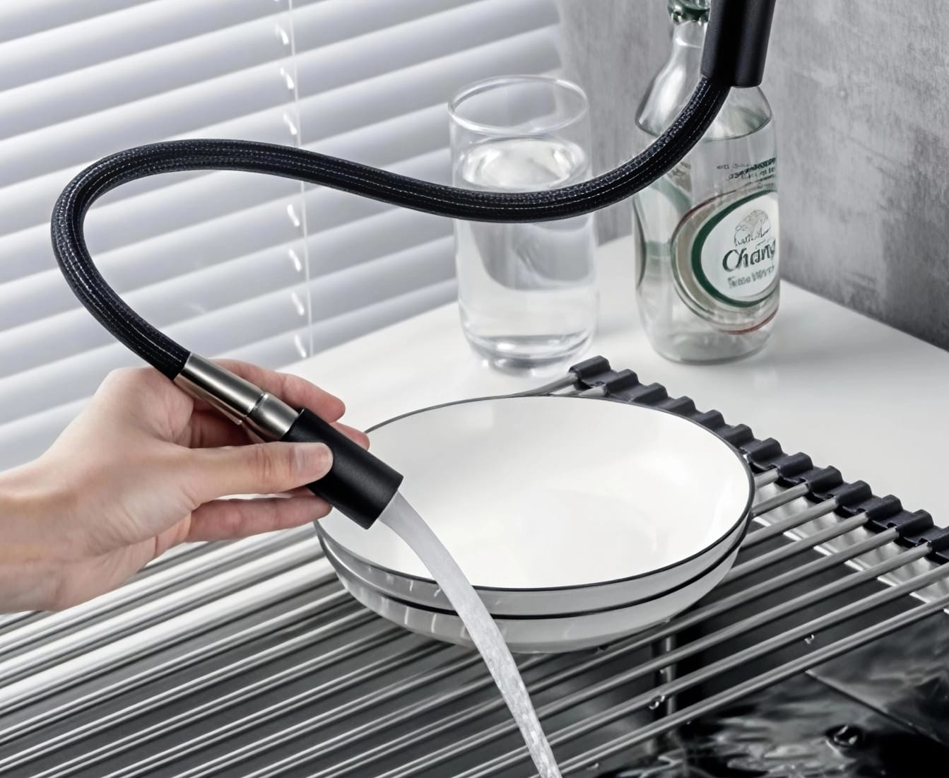 GRIFERÍA DE COCINA IMEX MONZA NEGRO MATE GCE039/NG | GRIFO MONOMANDO - Imagen 4