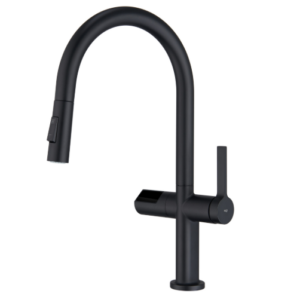 GRIFERÍA DE COCINA CON SENSOR DE MOVIMIENTO MONOMANDO EXTRAÍBLE IMEX  NEGRO MATE SERIE TURÍN