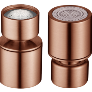 ACCESORIOS DE GRIFERÍA AIREADOR GRIFO M22 DOS FUNCIONES ORO ROSA CEPILLADO
