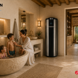 Aerotermia Johnson MANANTIAL190ZK 190 litros en baño de vivienda