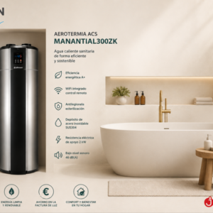 Aerotermia Johnson MANANTIAL300ZK 300 litros para agua caliente sanitaria ACS