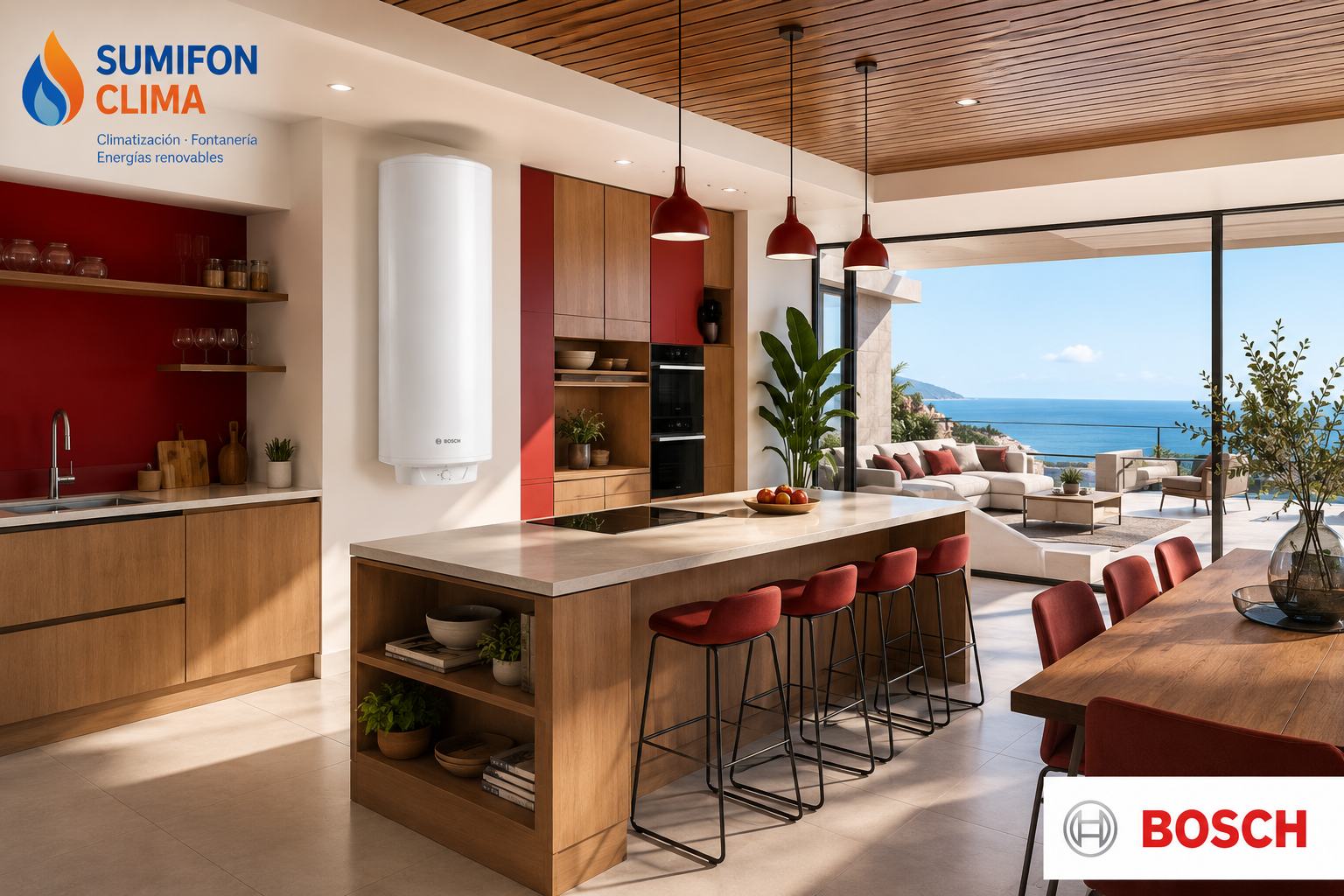Bosch Tronic 2102 T 150 litros en cocina
