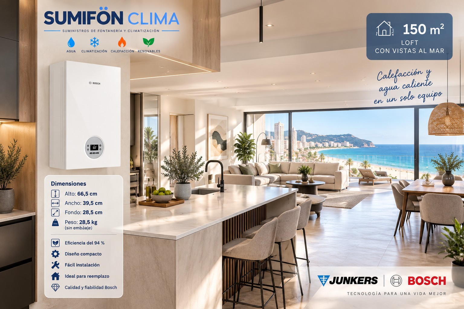 Caldera Bosch Condens 1200 W GC1200 W 20/24 C23 - Imagen 2